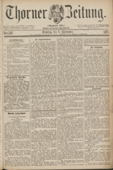 Thorner Zeitung : Gegründet 1760. 1877, Nro. 210 (9 September)