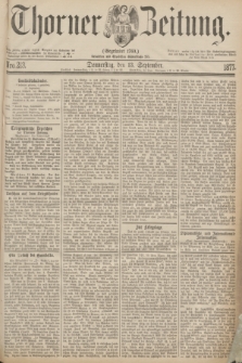 Thorner Zeitung : Gegründet 1760. 1877, Nro. 213 (13 September)