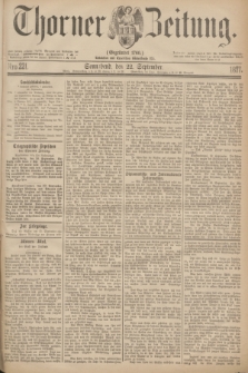 Thorner Zeitung : Gegründet 1760. 1877, Nro. 221 (22 September)