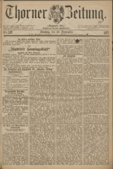 Thorner Zeitung : Gegründet 1760. 1877, Nro. 228 (30 September) + dod.