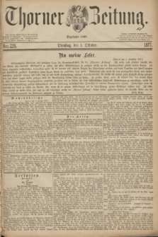 Thorner Zeitung : Begründet 1760. 1877, Nro. 229 (1 Oktober)