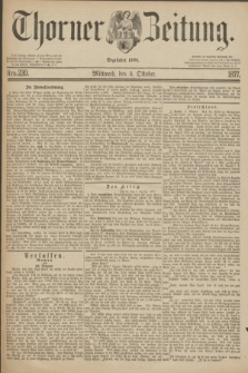 Thorner Zeitung : Begründet 1760. 1877, Nro. 230 (3 Oktober)