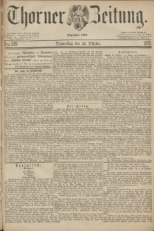 Thorner Zeitung : Begründet 1760. 1877, Nro. 249 (25 Oktober)