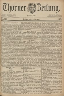 Thorner Zeitung : Begründet 1760. 1877, Nro. 262 (9 November)