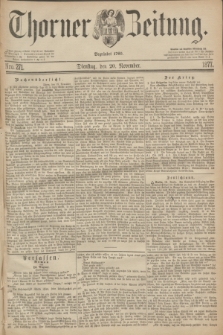 Thorner Zeitung : Begründet 1760. 1877, Nro. 271 (20 November)