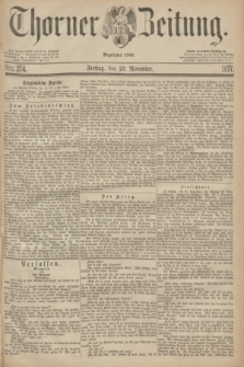 Thorner Zeitung : Begründet 1760. 1877, Nro. 274 (23 November)