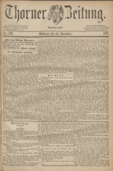 Thorner Zeitung : Begründet 1760. 1877, Nro. 278 (28 November)