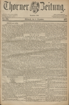 Thorner Zeitung : Begründet 1760. 1877, Nro. 284 (5 Dezember)