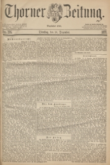 Thorner Zeitung : Begründet 1760. 1877, Nro. 295 (18 Dezember) + dod.