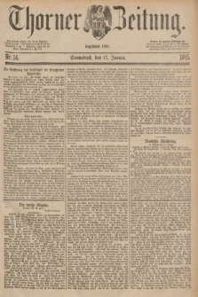 Thorner Zeitung : Begründet 1760. 1885, Nr. 14 (17 Januar)