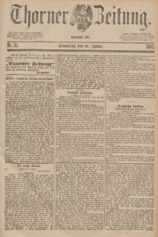 Thorner Zeitung : Begründet 1760. 1885, Nr. 20 (24 Januar)