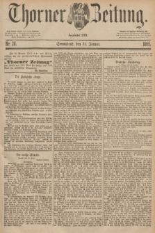 Thorner Zeitung : Begründet 1760. 1885, Nr. 26 (31 Januar)
