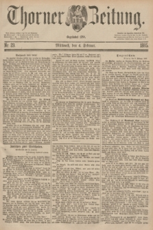 Thorner Zeitung : Begründet 1760. 1885, Nr. 29 (4 Februar)