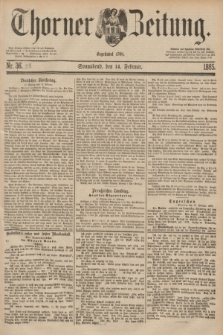 Thorner Zeitung : Begründet 1760. 1885, Nr. 38 (14 Februar)