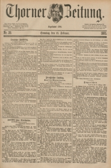 Thorner Zeitung : Begründet 1760. 1885, Nr. 39 (15 Februar)