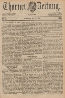Thorner Zeitung : Begründet 1760. 1885, Nr. 111 (14 Mai)