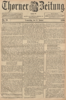 Thorner Zeitung : Begründet 1760. 1896, Nr. 19 (23 Januar) - Erstes Blatt