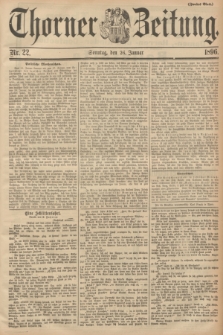 Thorner Zeitung : Begründet 1760. 1896, Nr. 22 (26 Januar) - Zweites Blatt