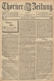 Thorner Zeitung : Begründet 1760. 1896, Nr. 27 (1 Februar)