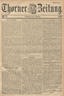 Thorner Zeitung : Begründet 1760. 1896, Nr. 28 (2 Februar) - Zweites Blatt