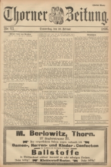 Thorner Zeitung. 1896, Nr. 43 (20 Februar) - Zweites Blatt
