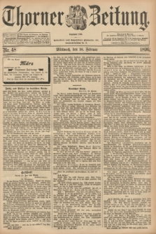 Thorner Zeitung : Begründet 1760. 1896, Nr. 48 (26 Februar)