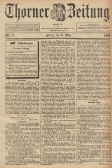 Thorner Zeitung : Begründet 1760. 1896, Nr. 74 (27 März)