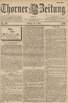 Thorner Zeitung : Begründet 1760. 1896, Nr. 102 (1 Mai) - Erstes Blatt