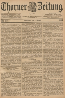 Thorner Zeitung : Begründet 1760. 1896, Nr. 185 (8 August)