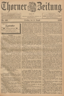 Thorner Zeitung : Begründet 1760. 1896, Nr. 199 (25 August)