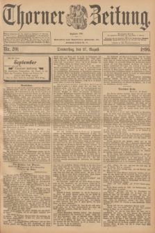 Thorner Zeitung : Begründet 1760. 1896, Nr. 201 (27 August)