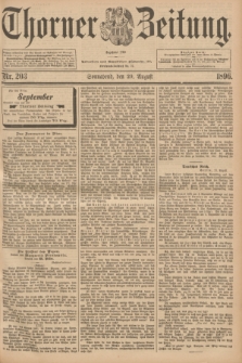 Thorner Zeitung : Begründet 1760. 1896, Nr. 203 (29 August)