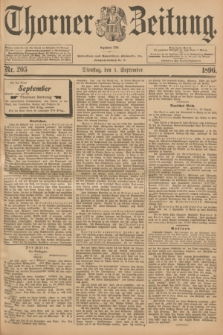 Thorner Zeitung : Begründet 1760. 1896, Nr. 205 (1 September)