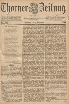 Thorner Zeitung : Begründet 1760. 1896, Nr. 206 (2 September) + dod.