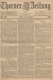 Thorner Zeitung : Begründet 1760. 1896, Nr. 208 (4 September)