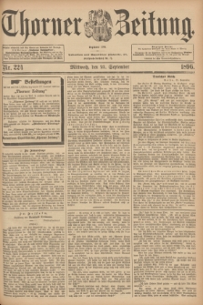 Thorner Zeitung : Begründet 1760. 1896, Nr. 224 (23 September)