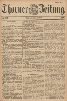Thorner Zeitung. 1896, Nr. 236 (7 Oktober) - Zweites Blatt