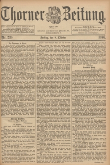 Thorner Zeitung : Begründet 1760. 1896, Nr. 238 (9 Oktober) + dod.