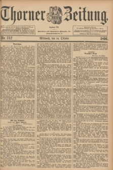 Thorner Zeitung : Begründet 1760. 1896, Nr. 242 (14 Oktober) + dod.
