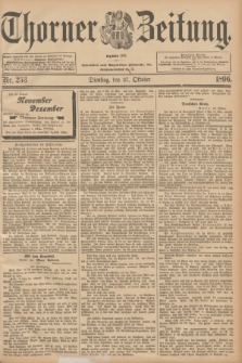 Thorner Zeitung : Begründet 1760. 1896, Nr. 253 (27 Oktober) + dod.