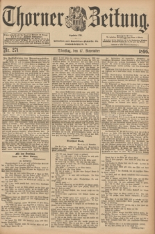 Thorner Zeitung : Begründet 1760. 1896, Nr. 271 (17 November)