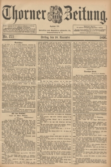 Thorner Zeitung : Begründet 1760. 1896, Nr. 273 (20 November)