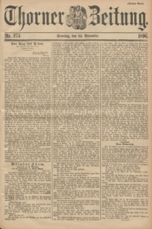 Thorner Zeitung. 1896, Nr. 275 (22 November) - Drittes Blatt
