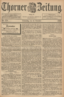Thorner Zeitung : Begründet 1760. 1896, Nr. 278 (26 November)