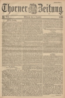 Thorner Zeitung. 1896, Nr. 283 (2 Dezember) - Zweites Blatt