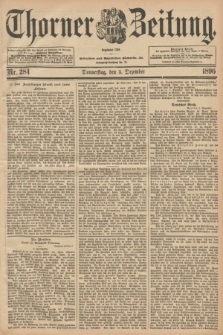 Thorner Zeitung : Begründet 1760. 1896, Nr. 284 (3 Dezember)