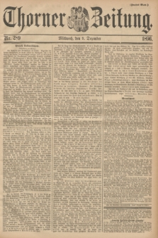 Thorner Zeitung. 1896, Nr. 289 (9 Dezember) - Zweites Blatt