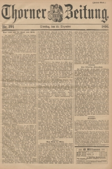Thorner Zeitung. 1896, Nr. 294 (15 Dezember) - Zweites Blatt