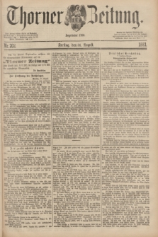 Thorner Zeitung : Begründet 1760. 1883, Nr. 202 (31 August)