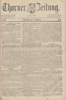 Thorner Zeitung : Begründet 1760. 1883, Nr. 207 (6 September)